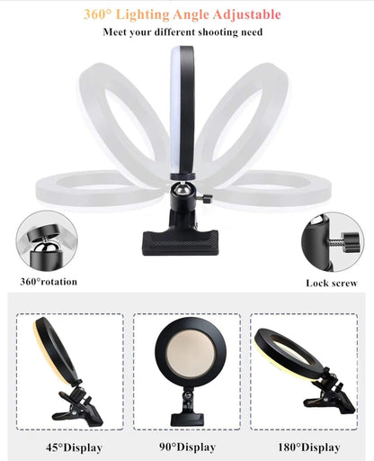 Universal LED Ring Light for Smartphones and Cell Phones, Portable Accessory for Mobile Content and Gaming