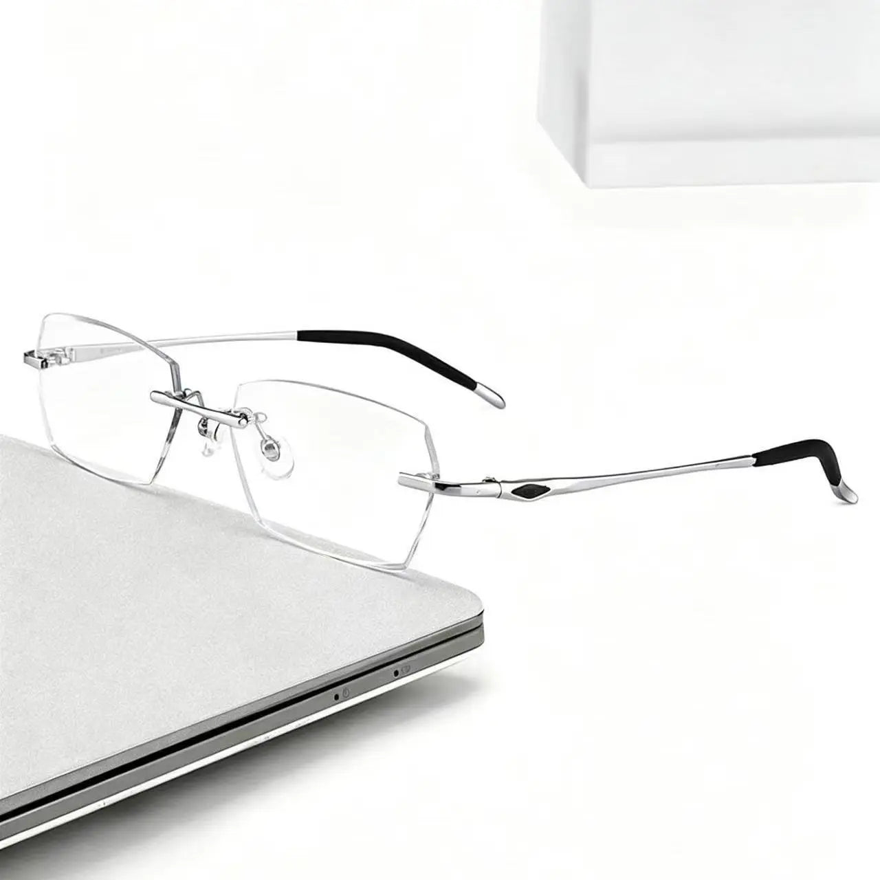 Modern Executive Reading Glasses, Lightweight Metal Frame with Flexible Spring Hinges, Designed for Extended Focus