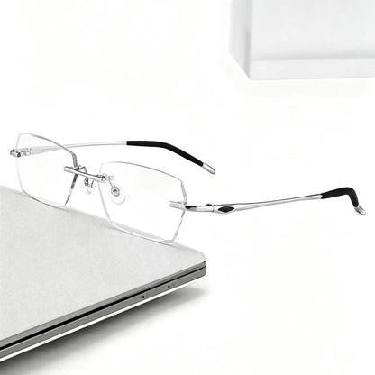 Modern Executive Reading Glasses, Lightweight Metal Frame with Flexible Spring Hinges, Designed for Extended Focus
