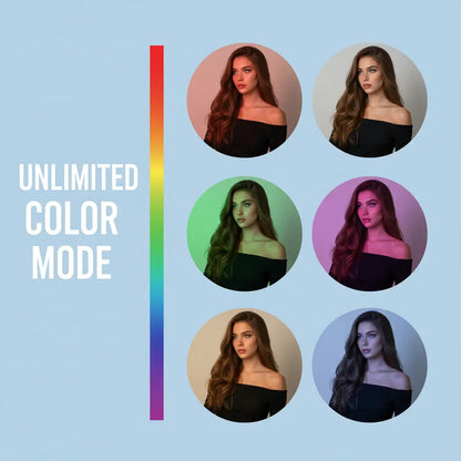 10-Inch Ring Light with Extendable Tripod Stand - 63", 3 Lighting Modes & RGB Colors, Remote Control for Professional TikTok, YouTube Videos, and Live Streaming