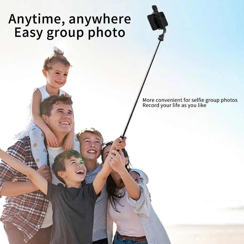 41-Inch All-In-One Cell Phone Selfie Stick and Tripod Stand with Integrated Wireless Remote for iPhone and Android, Portable and Lightweight (Black)