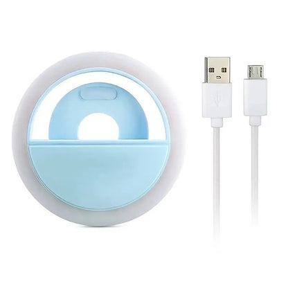 Compact LED Phone Light for Selfies, Rechargeable USB Clip-On Illumination for Mobile Devices and Daily Use