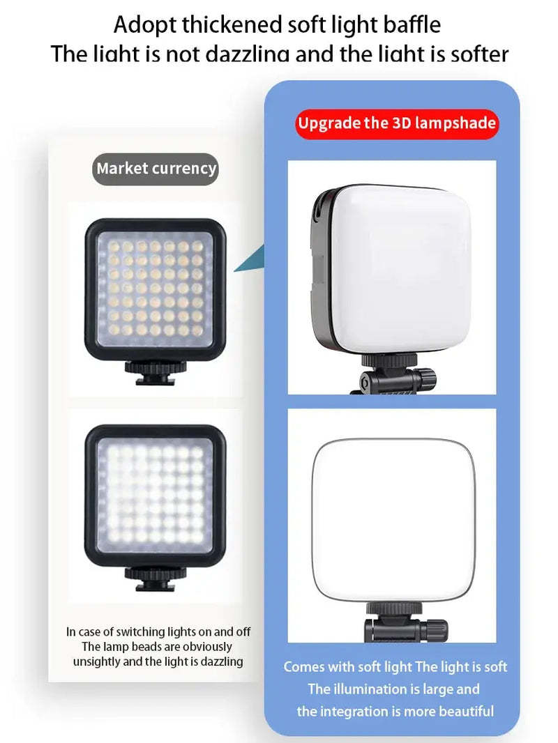 Compact LED Phone Light for Selfies, Rechargeable USB Clip-On Illumination for Mobile Devices and Daily Use