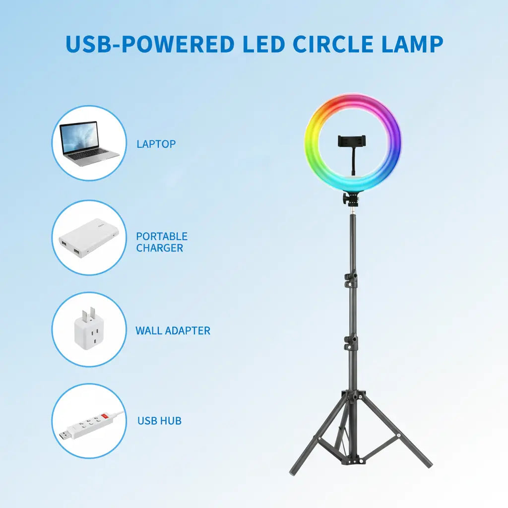 10-Inch Ring Light with Extendable Tripod Stand - 63", 3 Lighting Modes & RGB Colors, Remote Control for Professional TikTok, YouTube Videos, and Live Streaming